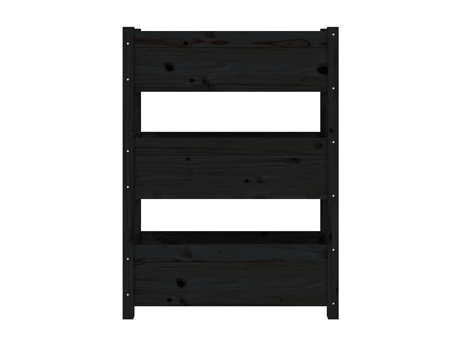 Jardinera de madera maciza de pino negro 77x25x104,5 cm