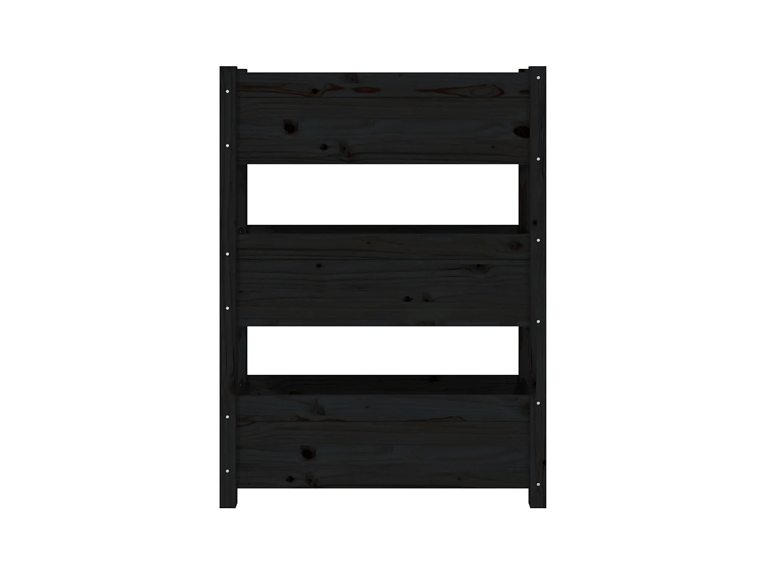 Jardinière Noir 77x25x104,5 cm Bois massif de pin