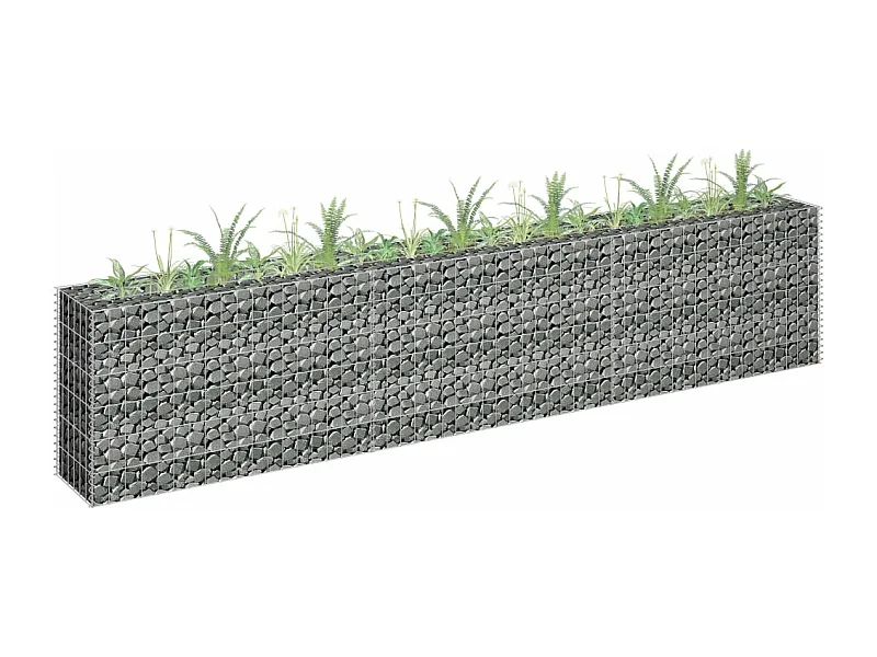 Arriate de gaviones de acero galvanizado 270x30x60 cm