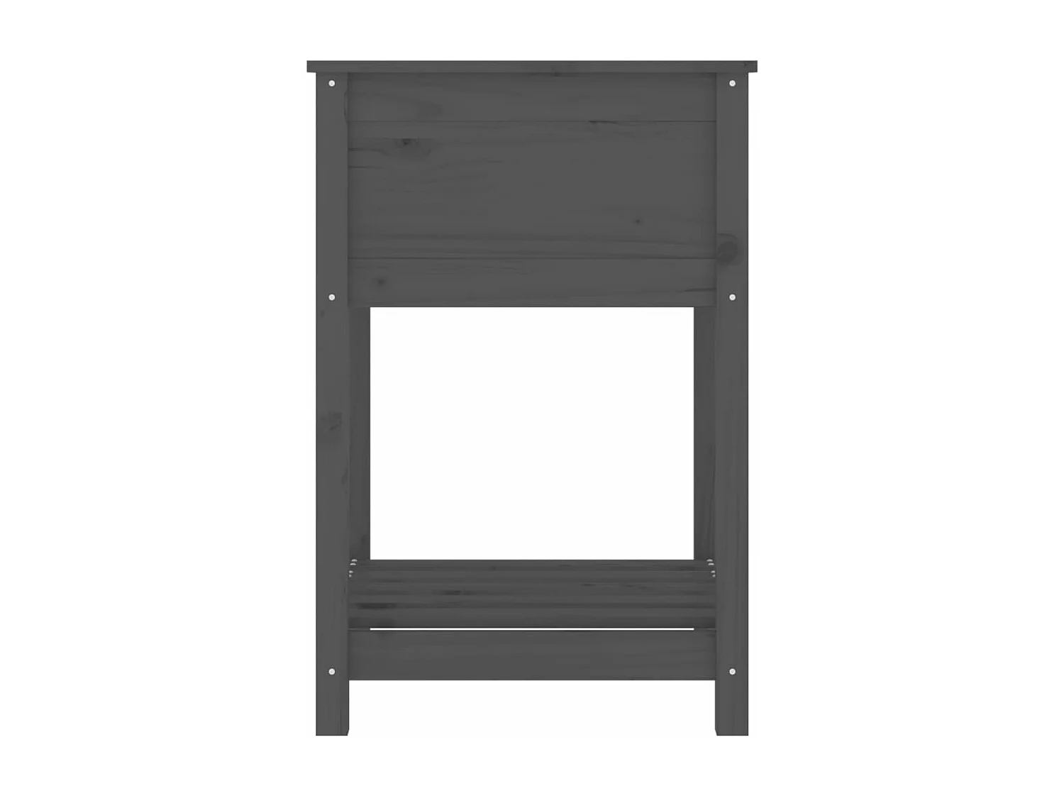 Jardinière avec étagère Gris 54x54x81 cm Bois massif de pin