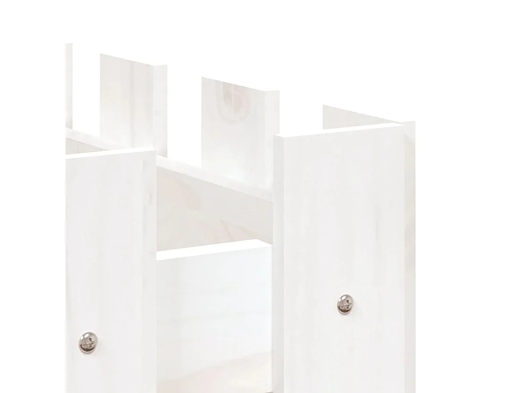 Canteiro elevado design cerca 100x50x50 cm pinho maciço branco