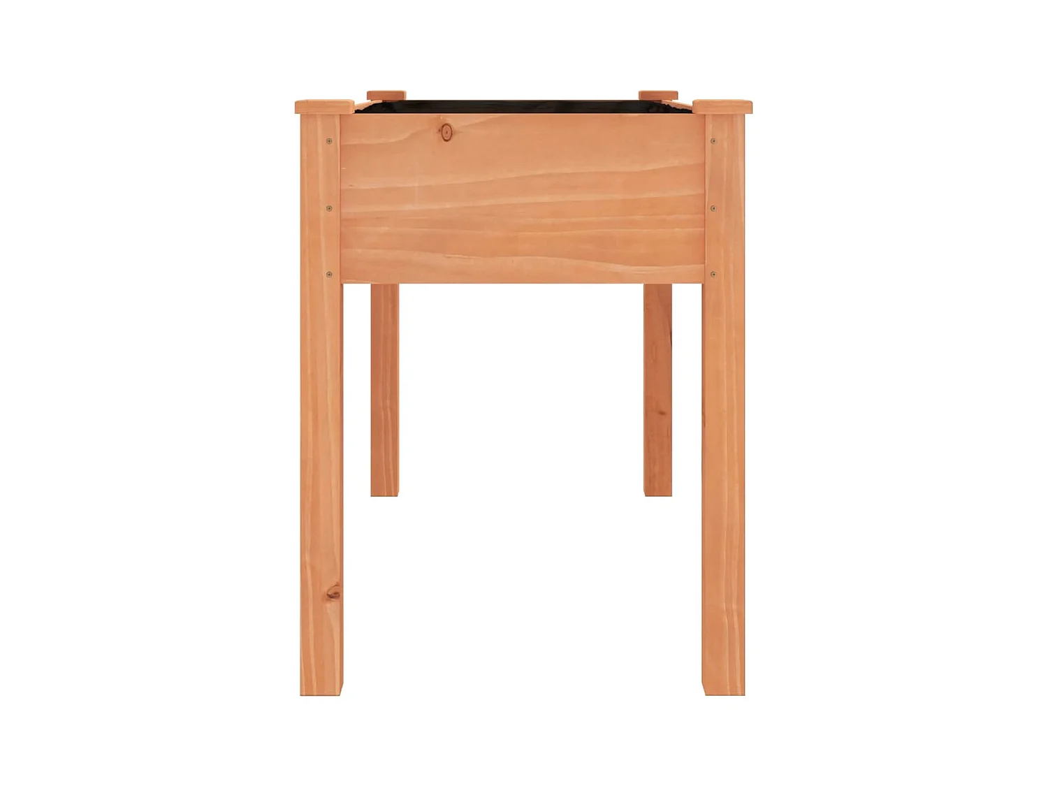 Vaso/floreira c/ forro 118x59x76 cm abeto maciço castanho