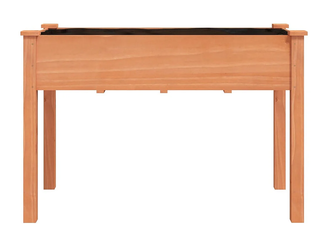 Vaso/floreira c/ forro 118x59x76 cm abeto maciço castanho