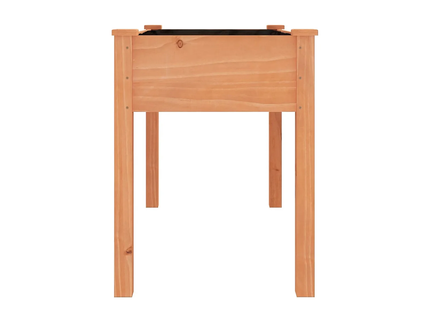 Vaso/floreira c/ forro 118x59x76 cm abeto maciço castanho