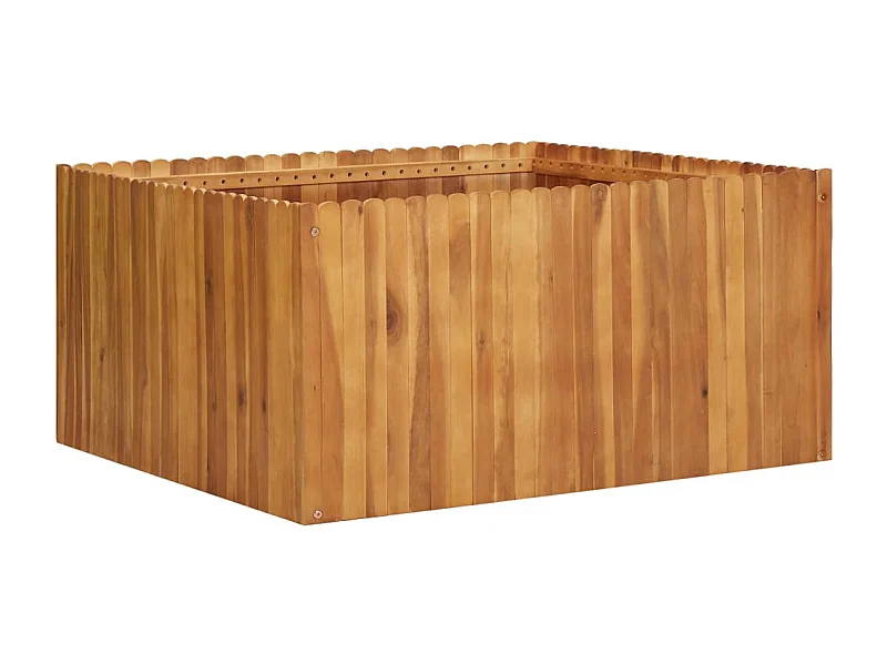 Arriate de madera maciza de acacia 100x100x50 cm