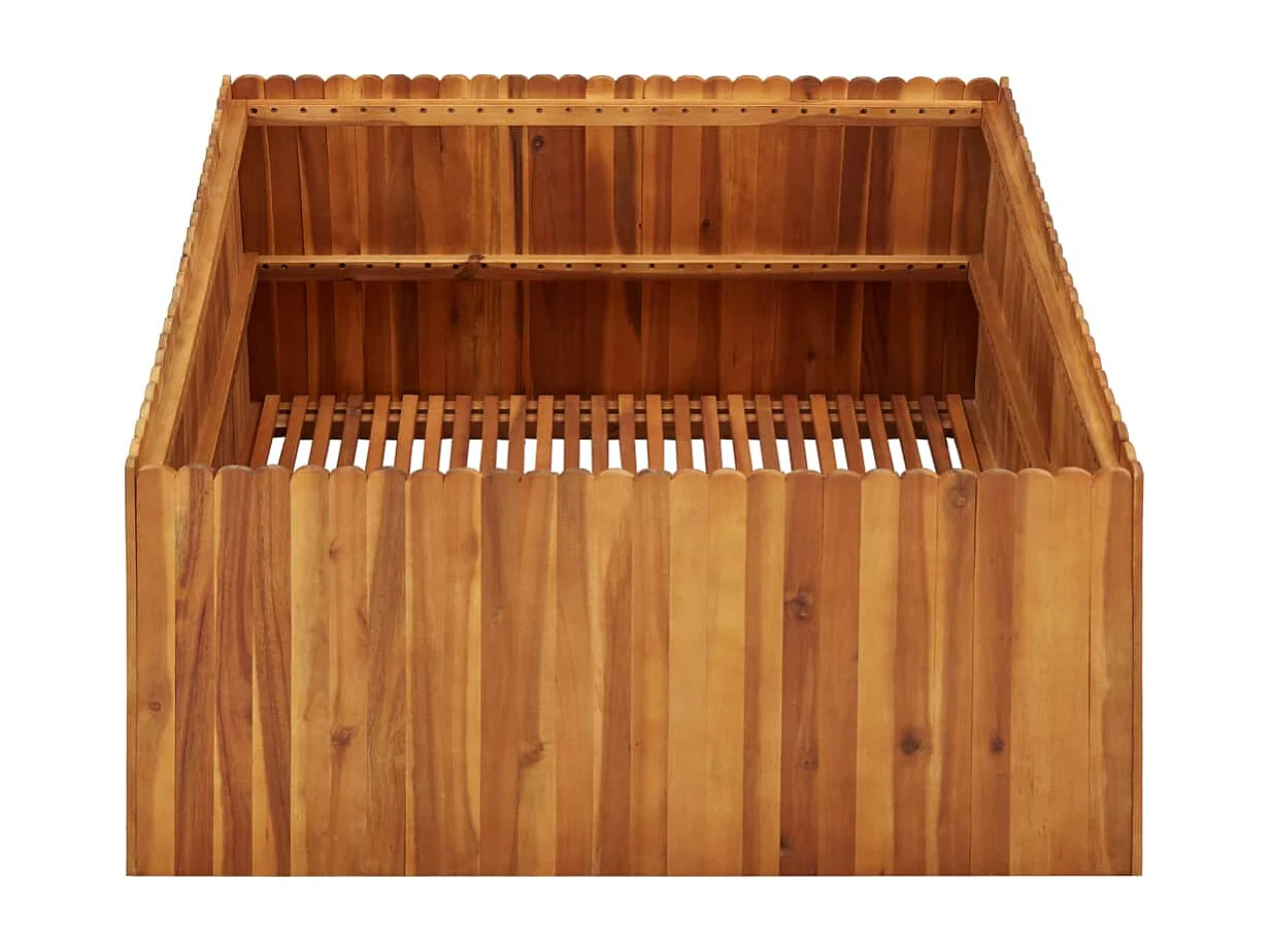 Lit surélevé de jardin 100x100x50 cm Bois massif d'acacia