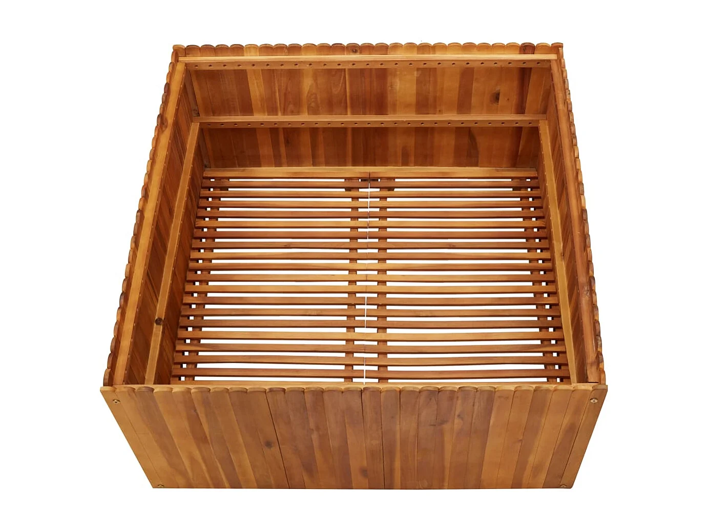 Vaso/floreira de jardim 100x100x50 cm madeira de acácia maciça