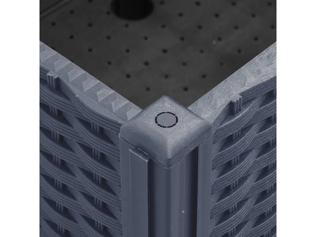 Jardinera con ruedas PP gris 100x80x54 cm