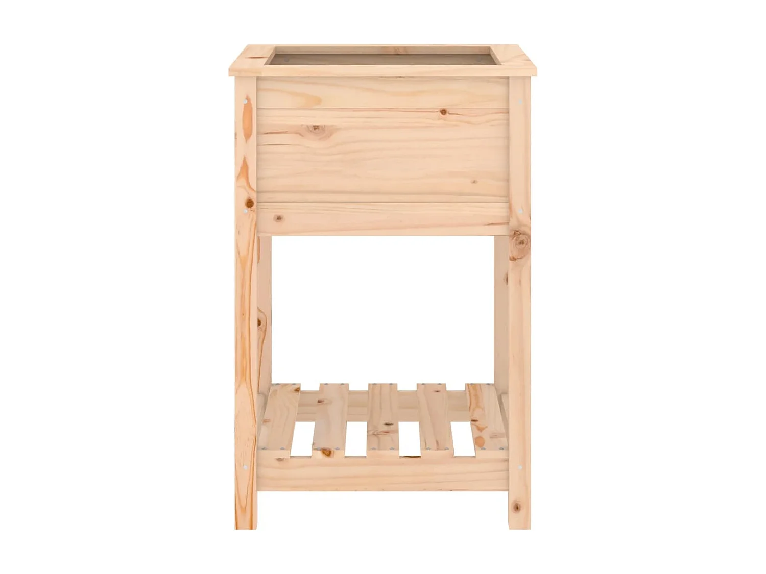 Jardinière avec étagère 54x54x81 cm Bois massif de pin