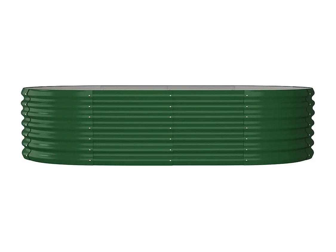 Lit surélevé de jardin Acier enduit de poudre 152x80x36 cm Vert