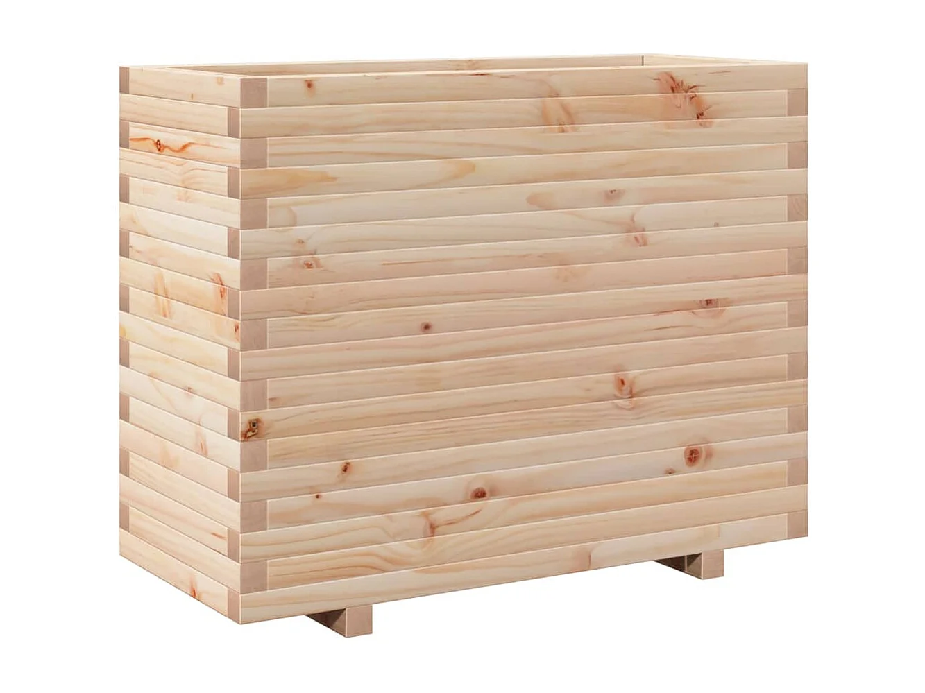 Jardinera madera maciza de pino 90x40x72,5 cm