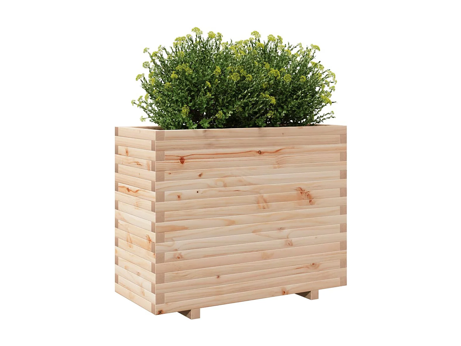 Jardinera madera maciza de pino 90x40x72,5 cm