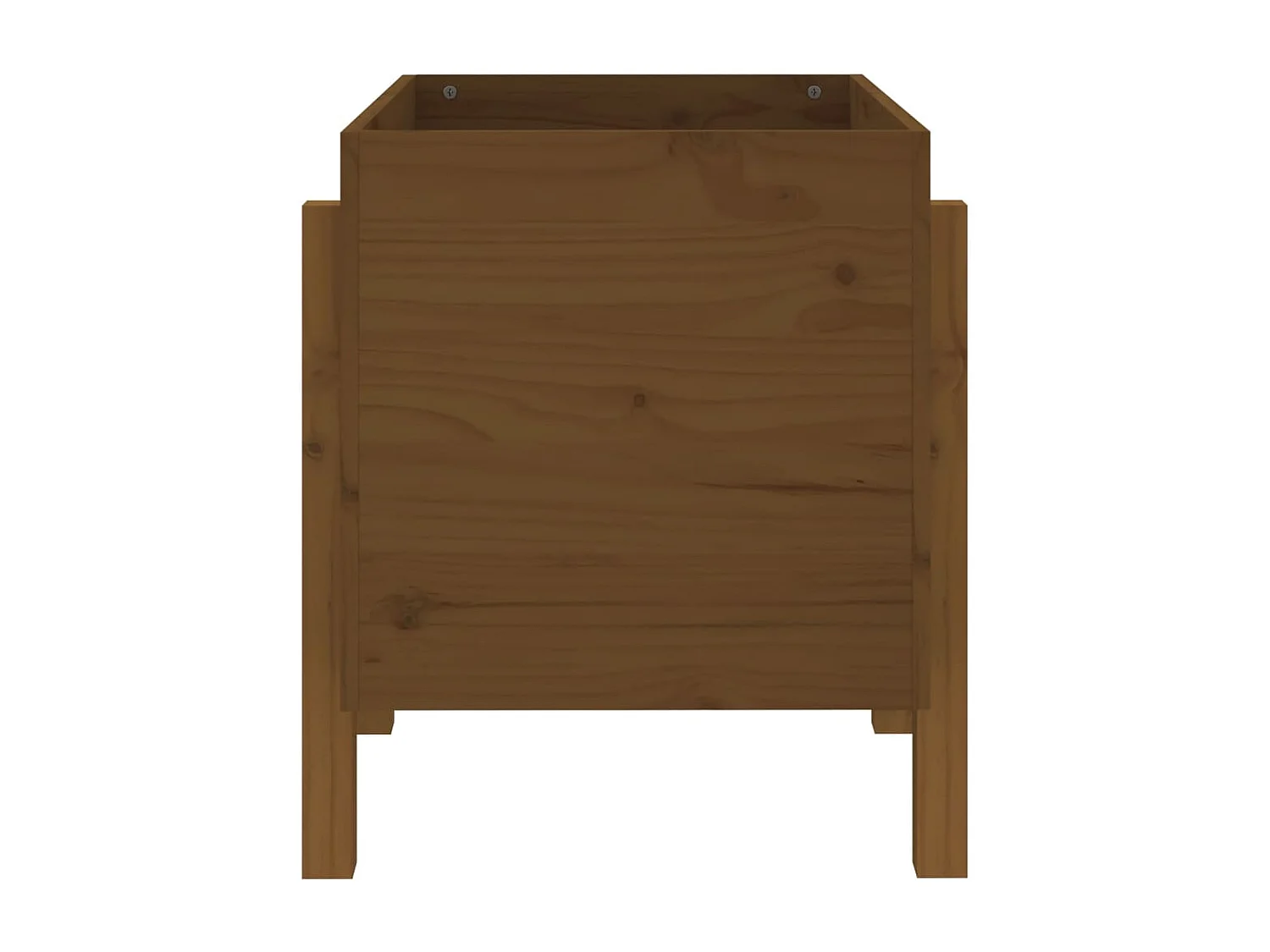 Jardinera de madera maciza de pino marrón miel 62x50x57 cm