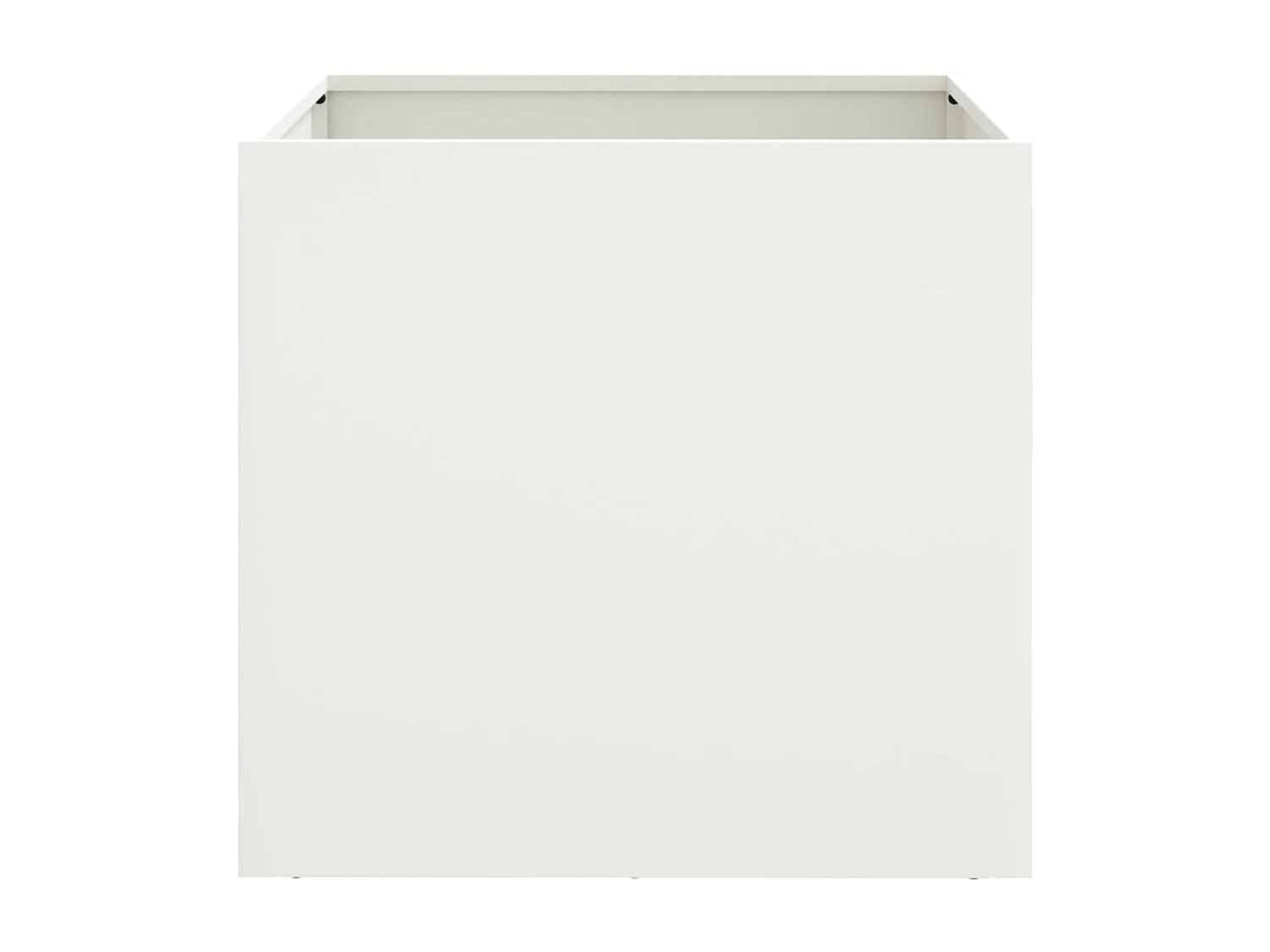 Jardineras 2 unidades acero laminado en frío blanco 49x47x46 cm