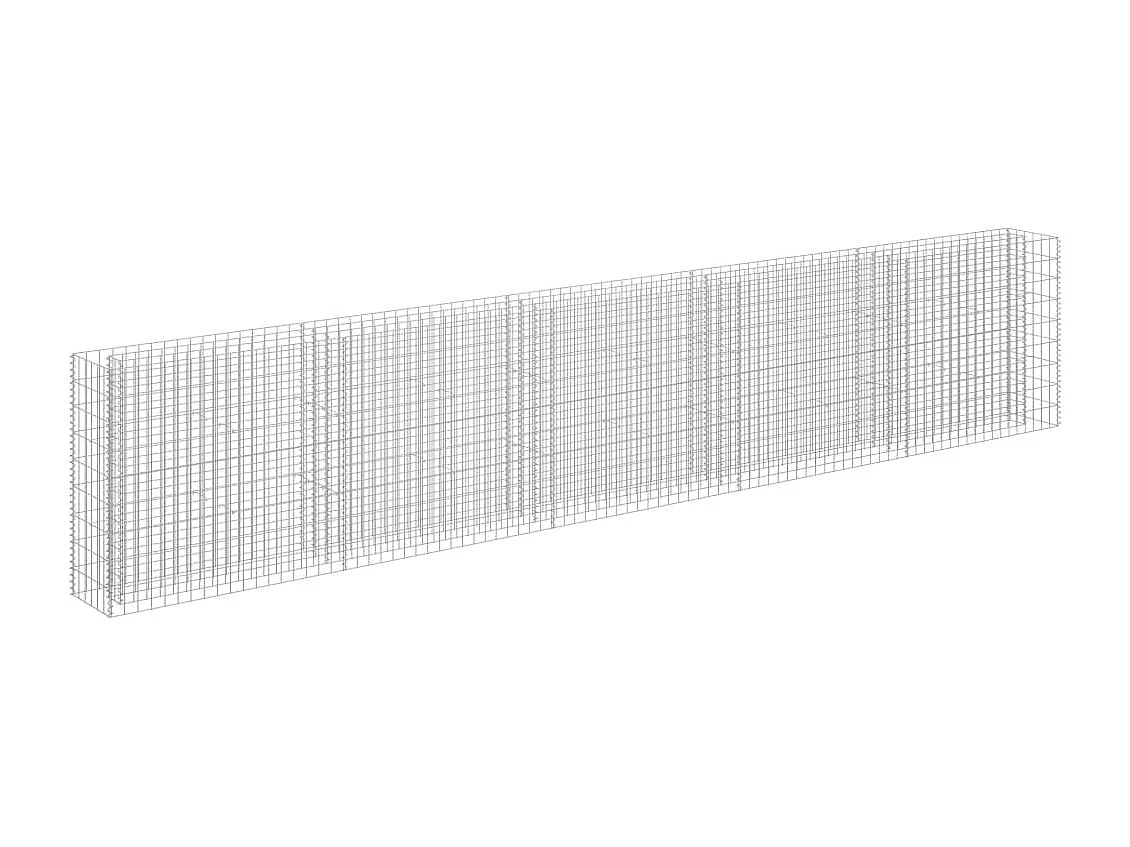 Lit surélevé à gabion Acier galvanisé 450x30x90 cm