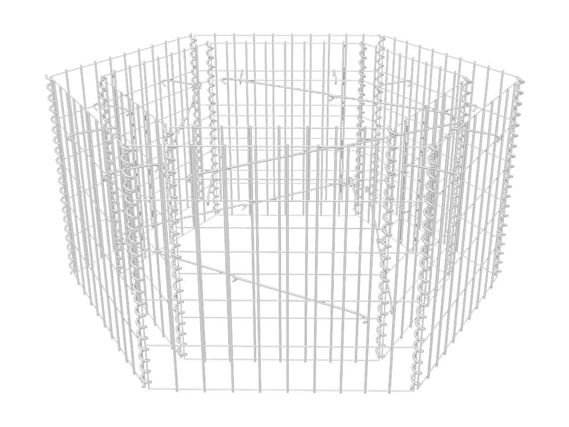 Lit surélevé à gabion hexagonale 100 x 90 x 50 cm