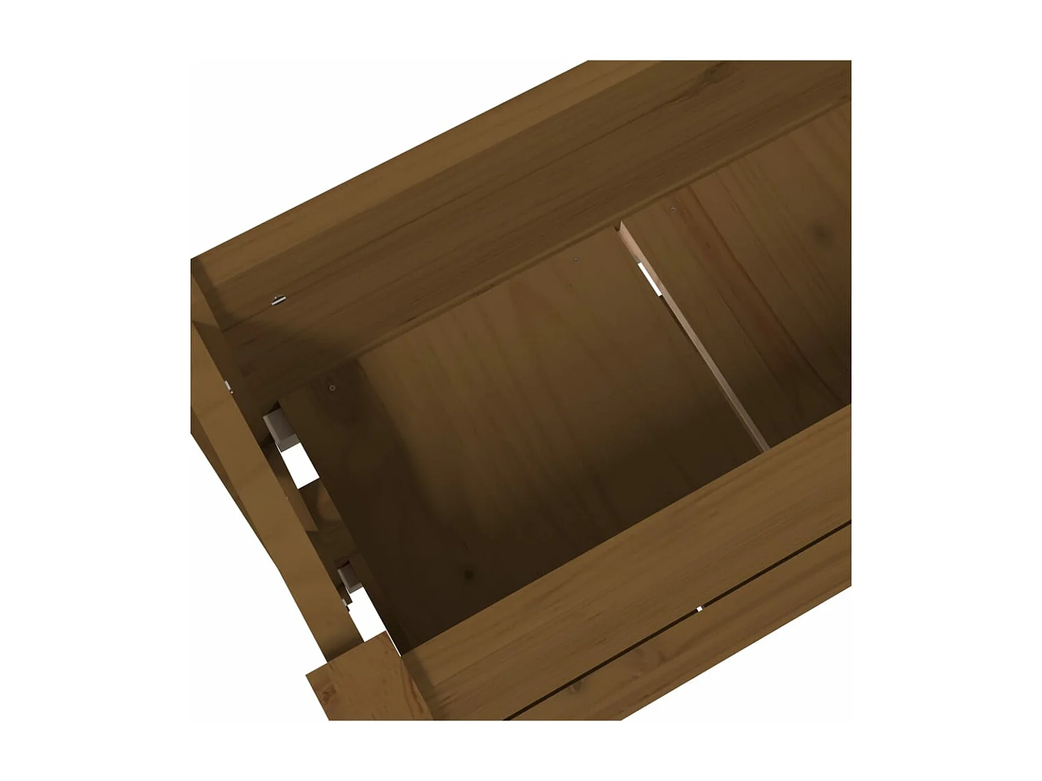 Jardinière Marron miel 77x25x66 cm Bois massif de pin