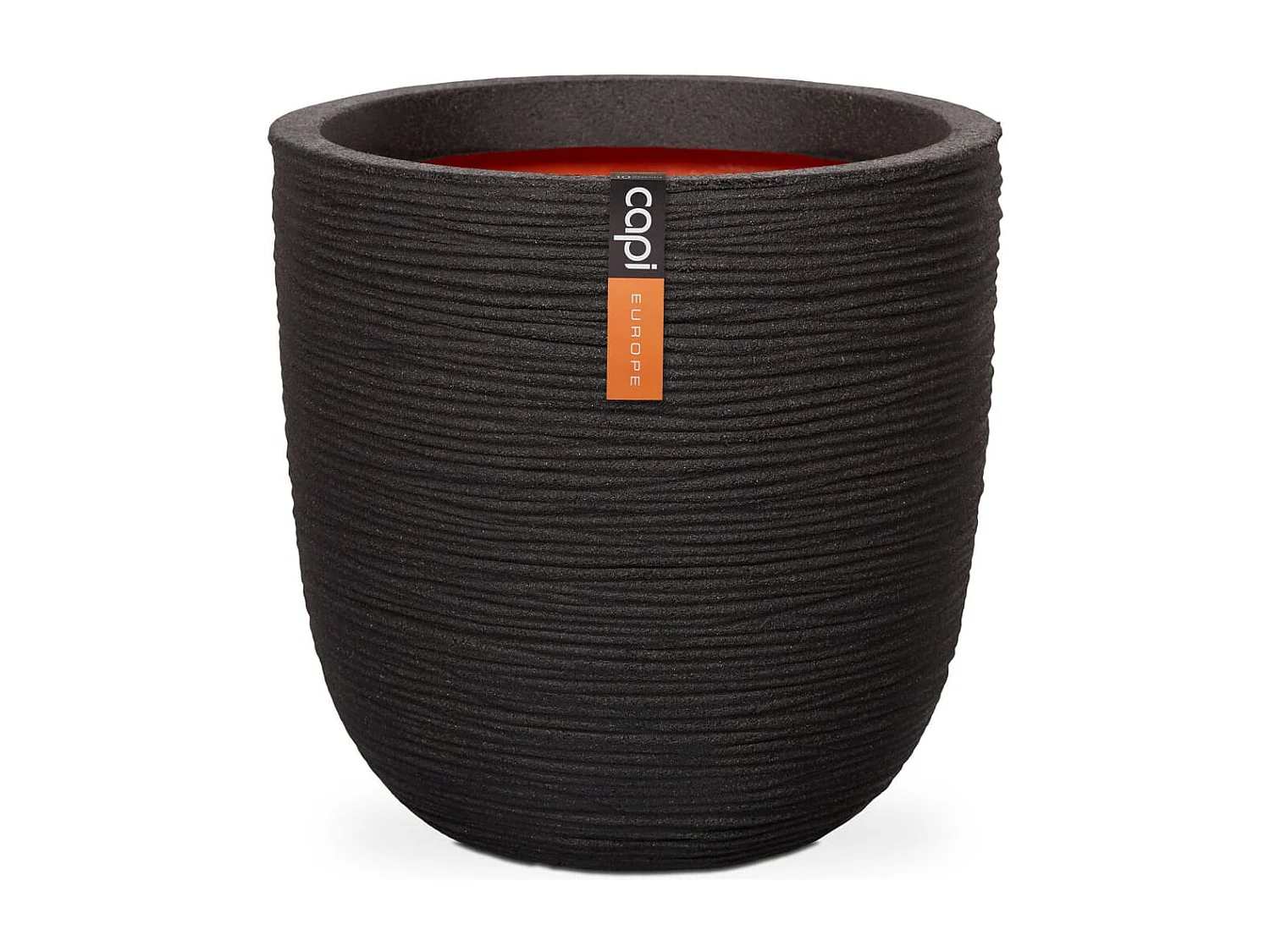 Macetero  Rib 43x41 cm negro KBLR933