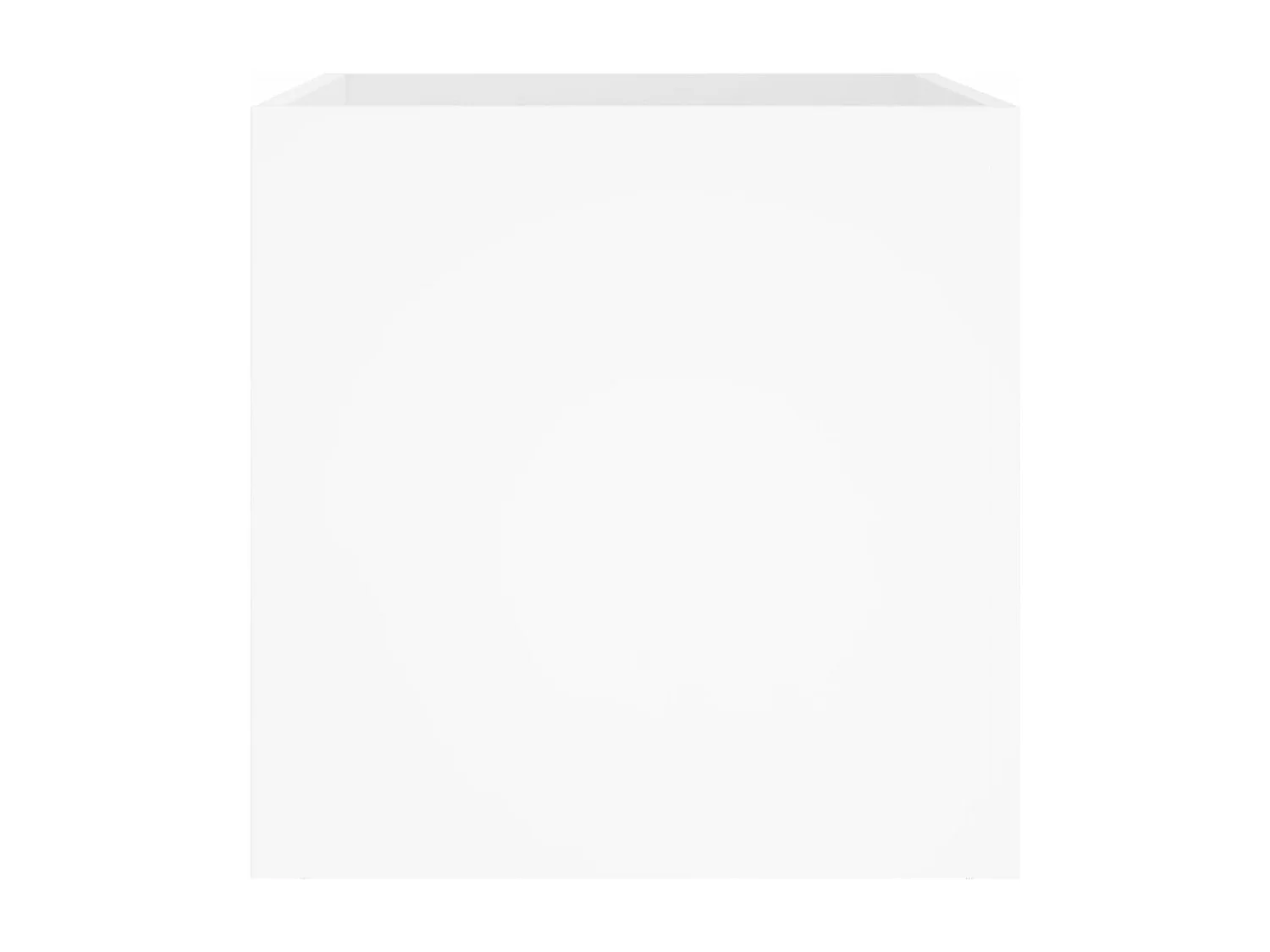 Jardinera de madera contrachapada blanco brillante 40x40x40 cm