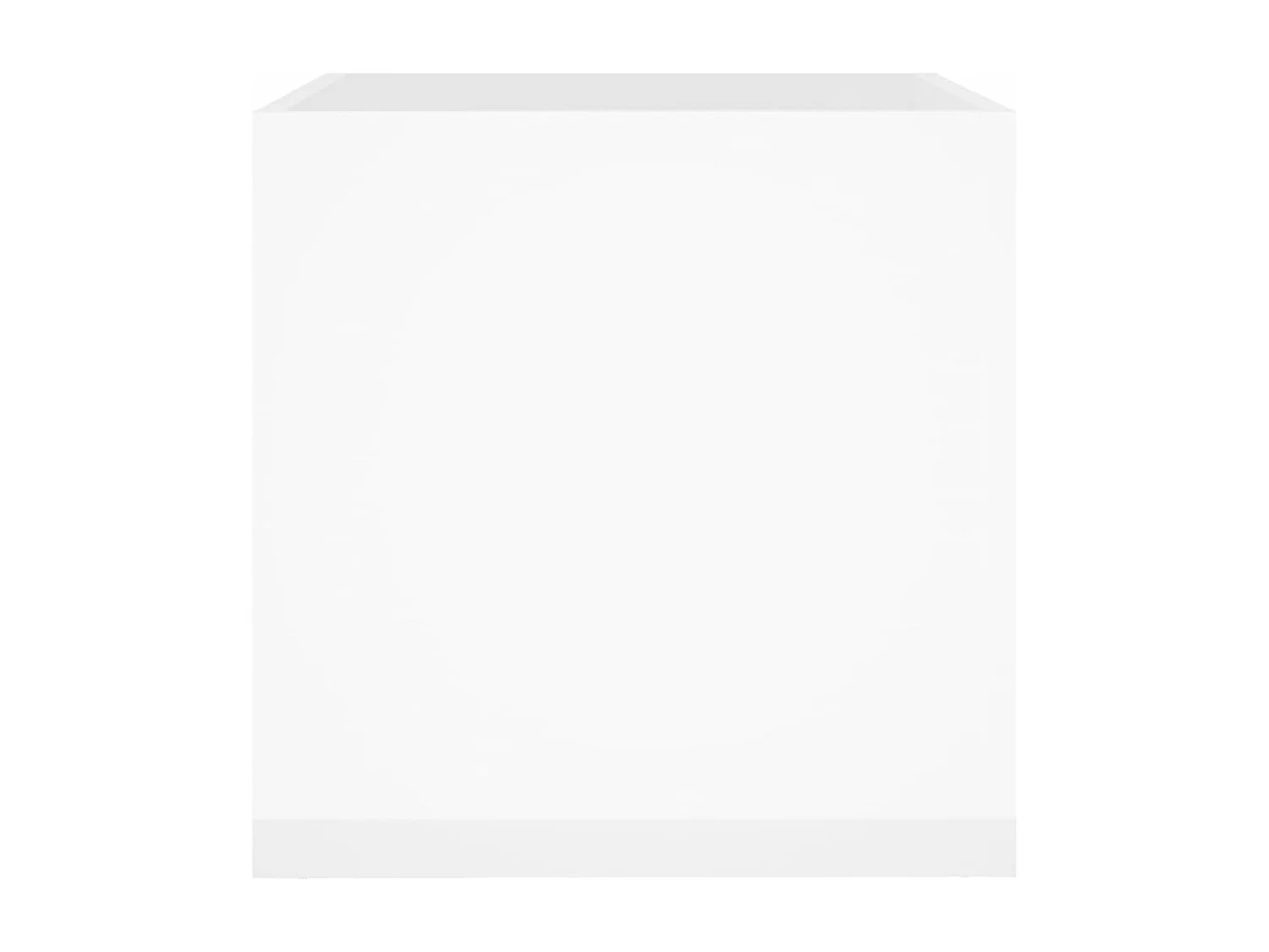 Jardinera de madera contrachapada blanco brillante 40x40x40 cm