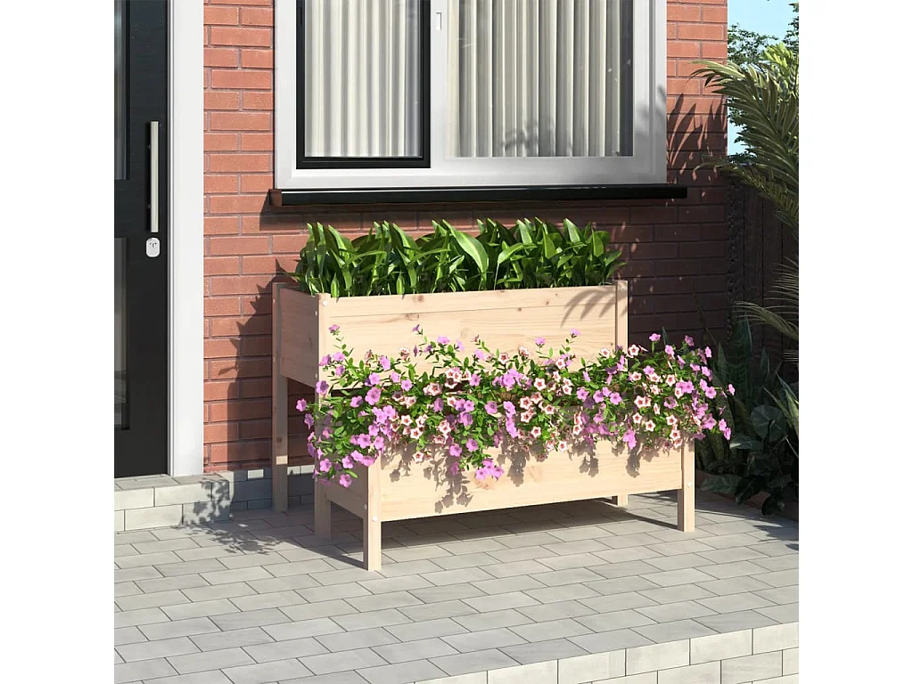 Jardinière 110x84x75 cm Bois massif de pin