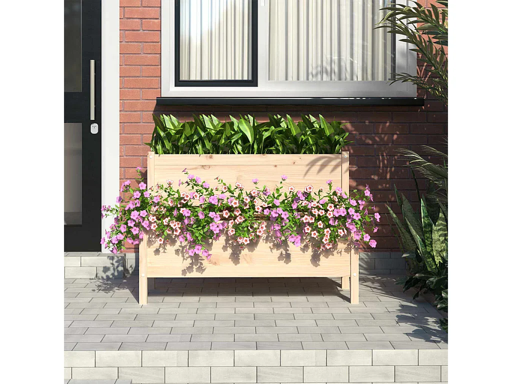 Jardinière 110x84x75 cm Bois massif de pin