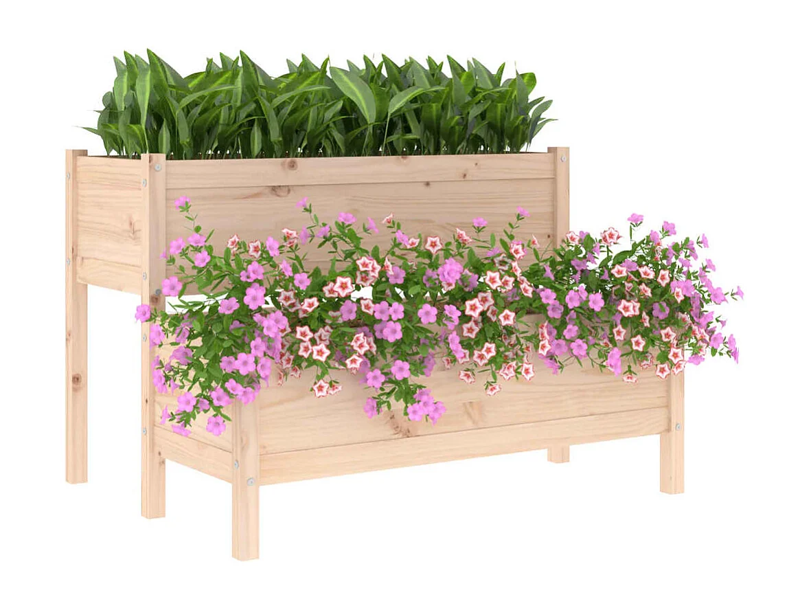 Jardinière 110x84x75 cm Bois massif de pin