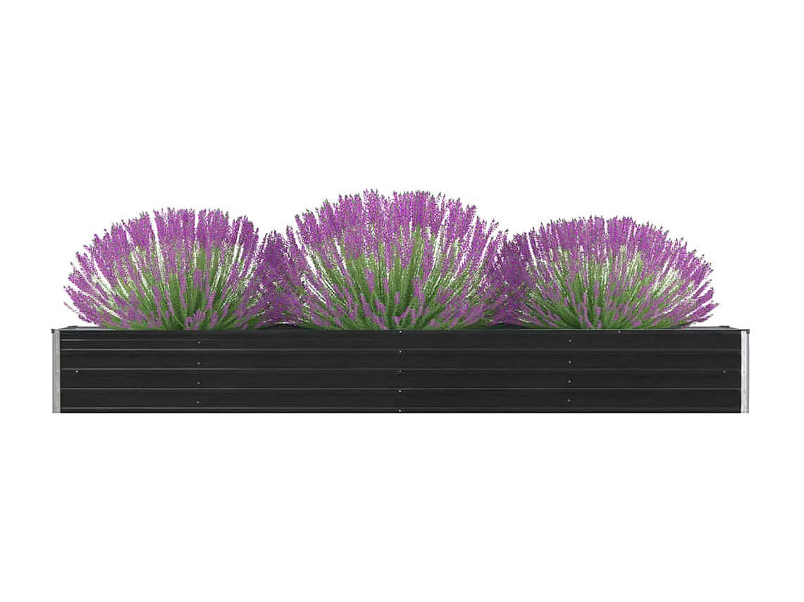 Lit surélevé de jardin Acier galvanisé 320x40x45 cm Anthracite