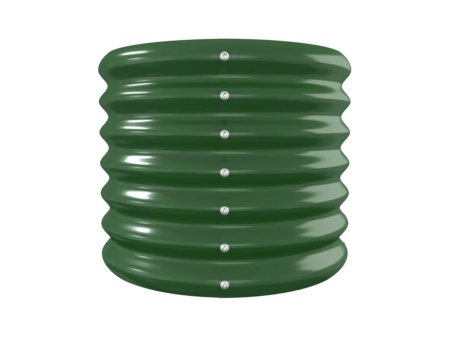 Canteiro elevado jardim 260x40x36 cm aço revestido a pó verde