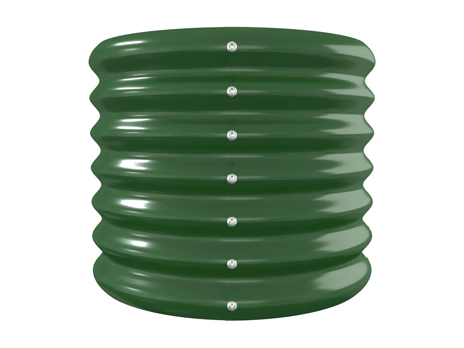 Canteiro elevado jardim 260x40x36 cm aço revestido a pó verde