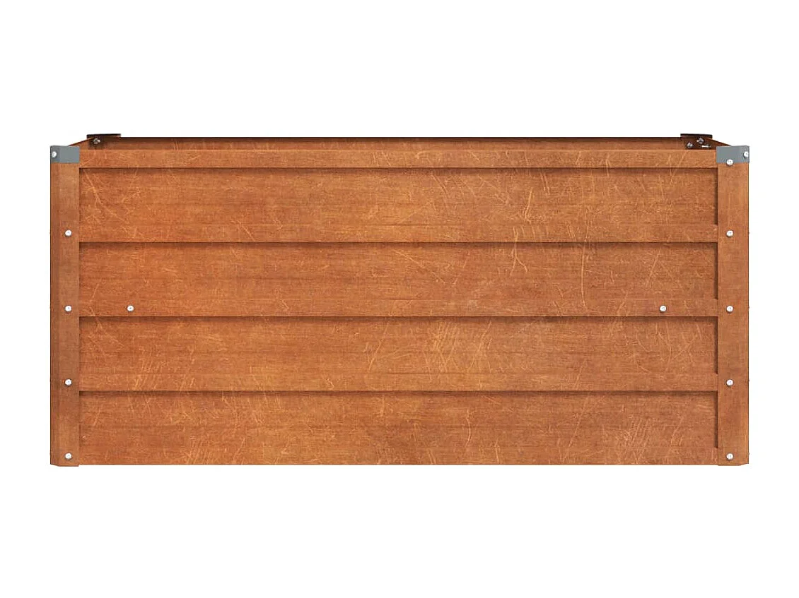 Arriate oxidado de acero corten 100x40x45 cm