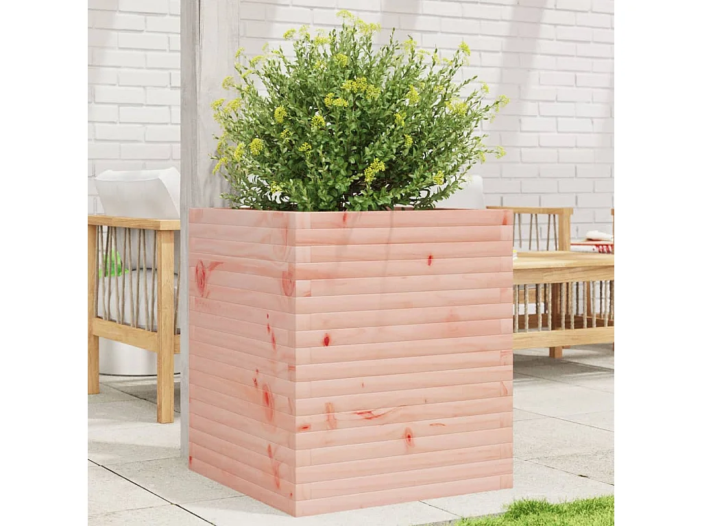 Vaso/floreira de jardim 60x60x68,5 cm madeira de douglas maciça