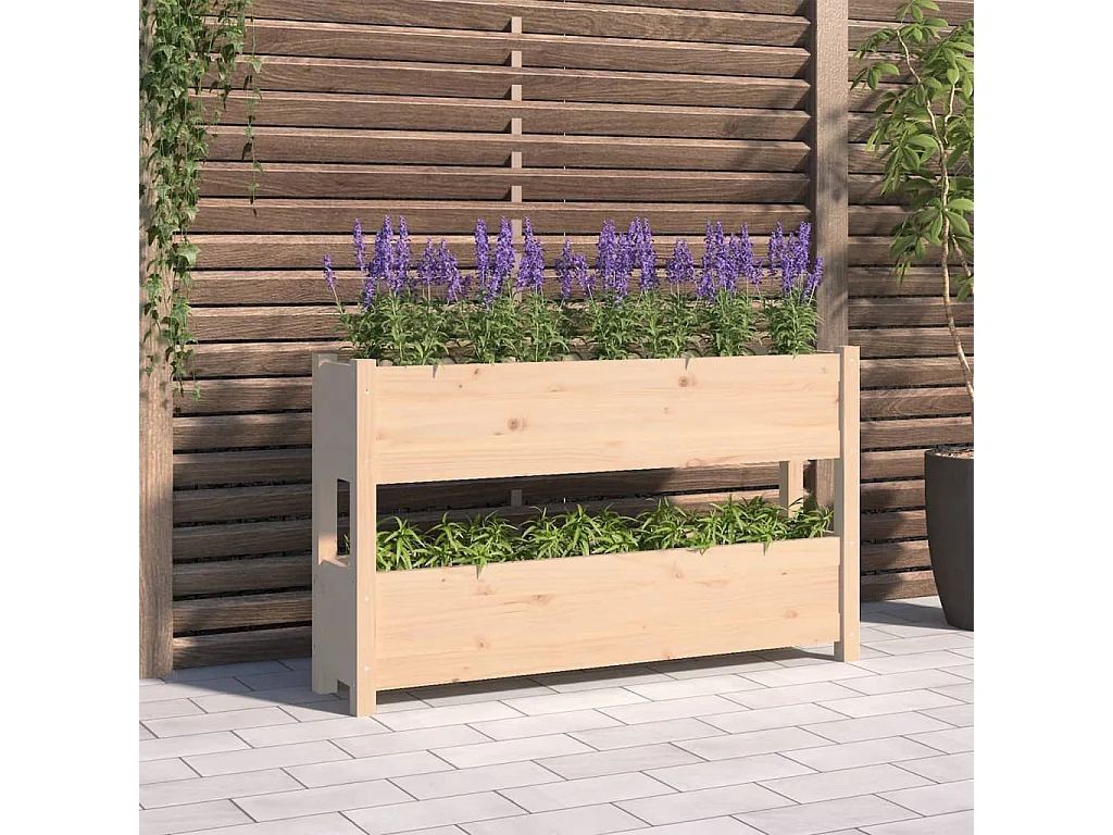 Jardinière 112x25x66 cm Bois massif de pin