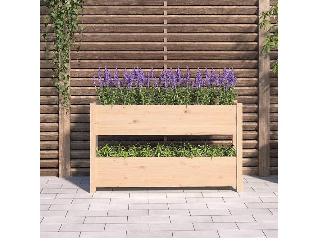 Jardinière 112x25x66 cm Bois massif de pin