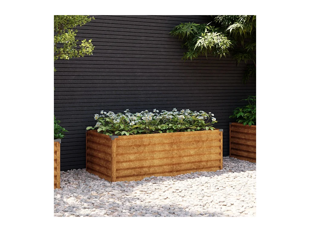 Jardinera acero corten 100x50x36 cm