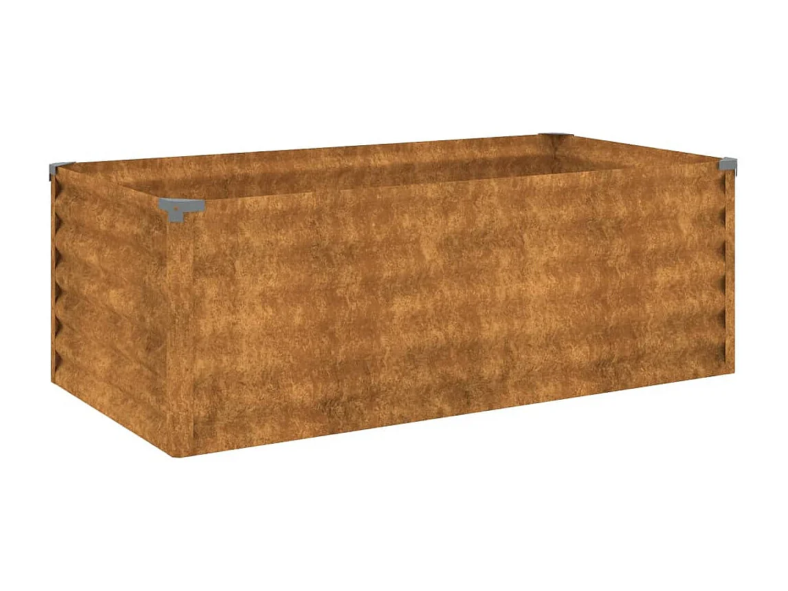 Lit surélevé de jardin 100x50x36 cm acier corten