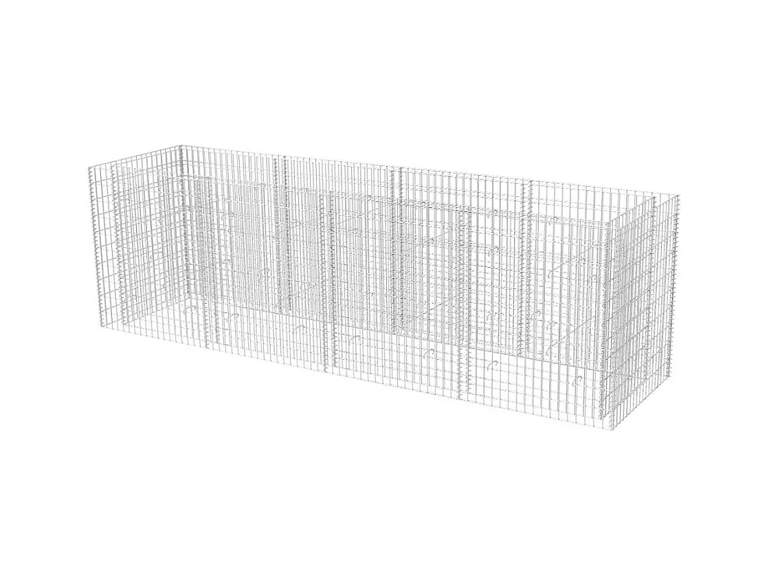 Lit surélevé à gabion Acier 360x90x100 cm