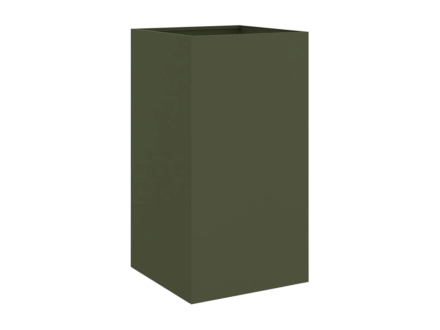 Jardinière vert olive 42x38x75 cm acier laminé à froid