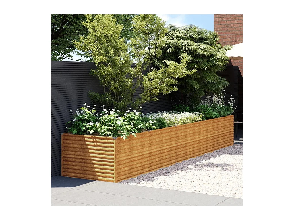 Jardinera de acero corten 479x100x69 cm