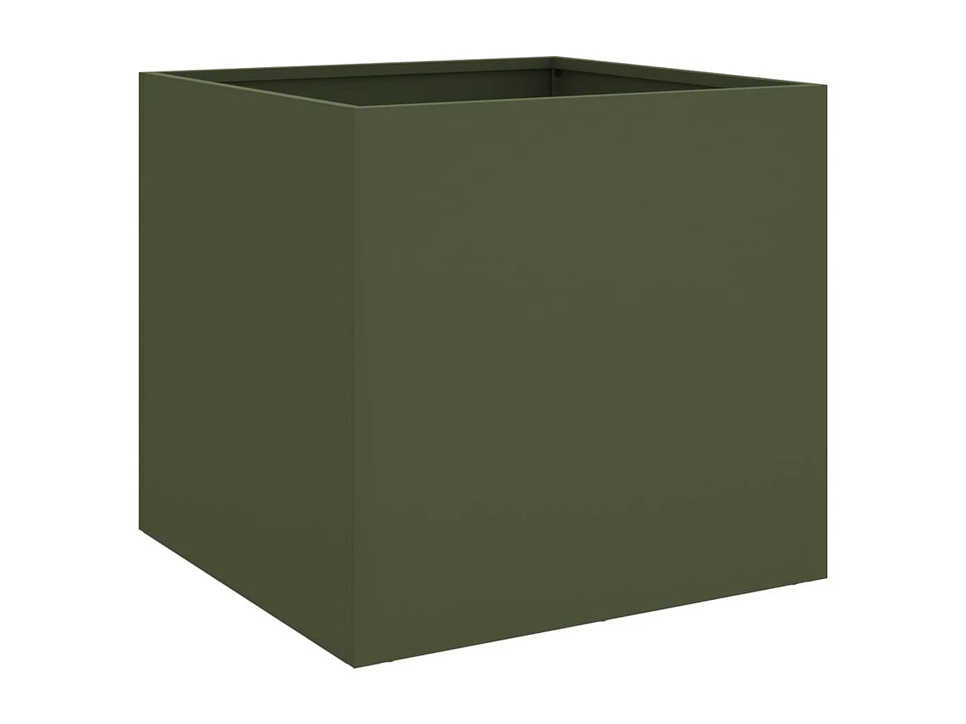 Jardineras 2 unidades acero laminado en frío verde oliva 49x47x46 cm