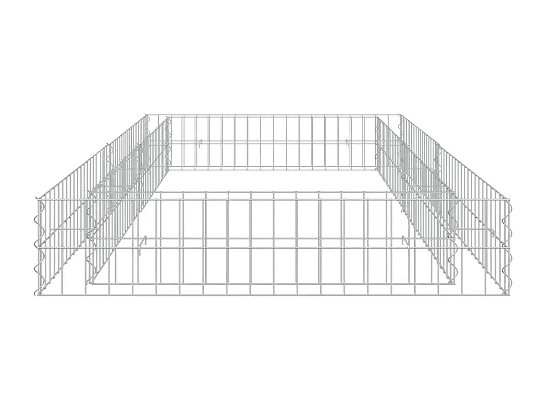 Lit surélevé à gabion Acier galvanisé 200x100x20 cm