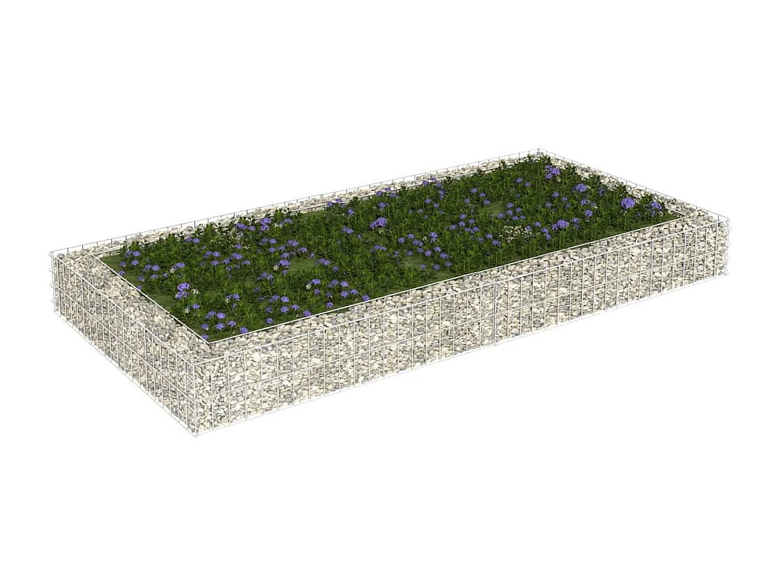 Arriate de gaviones de acero 200x100x20 cm