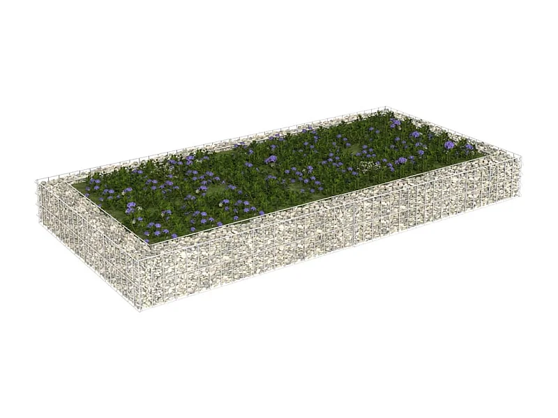 Arriate de gaviones de acero 200x100x20 cm