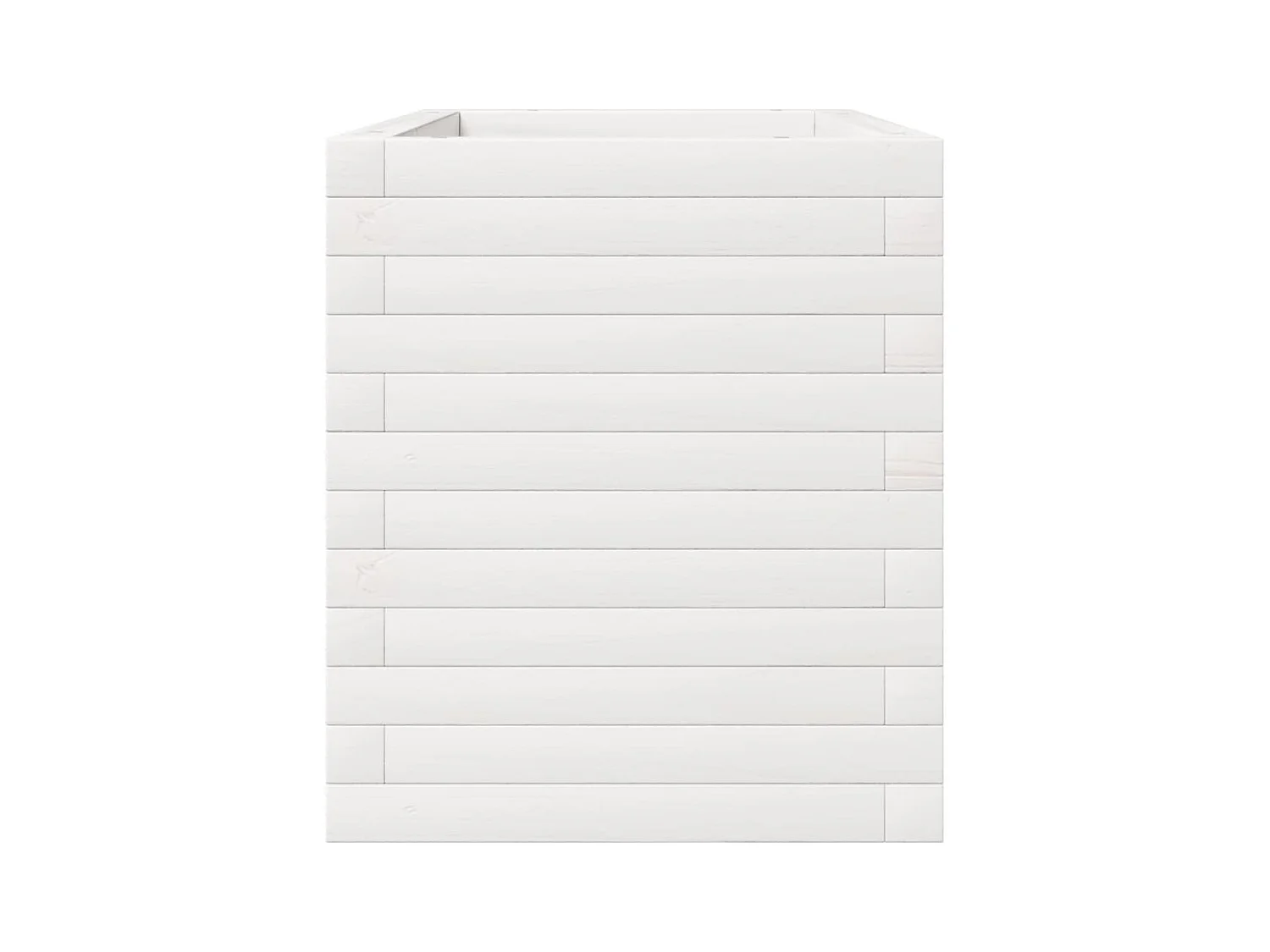 Jardinière blanc 70x40x49,5 cm bois de pin massif
