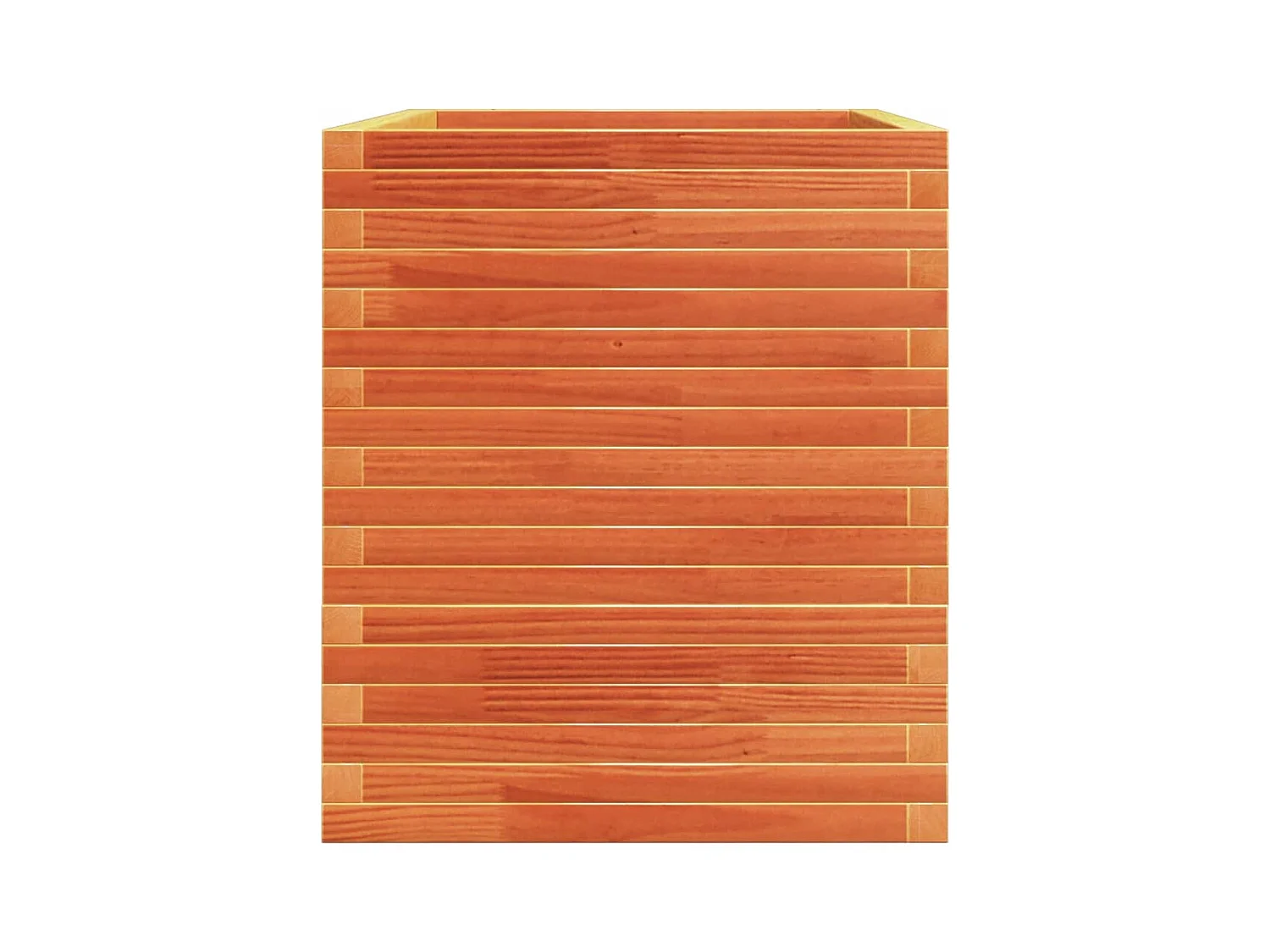 Jardinière cire marron 110x60x72 cm bois de pin massif
