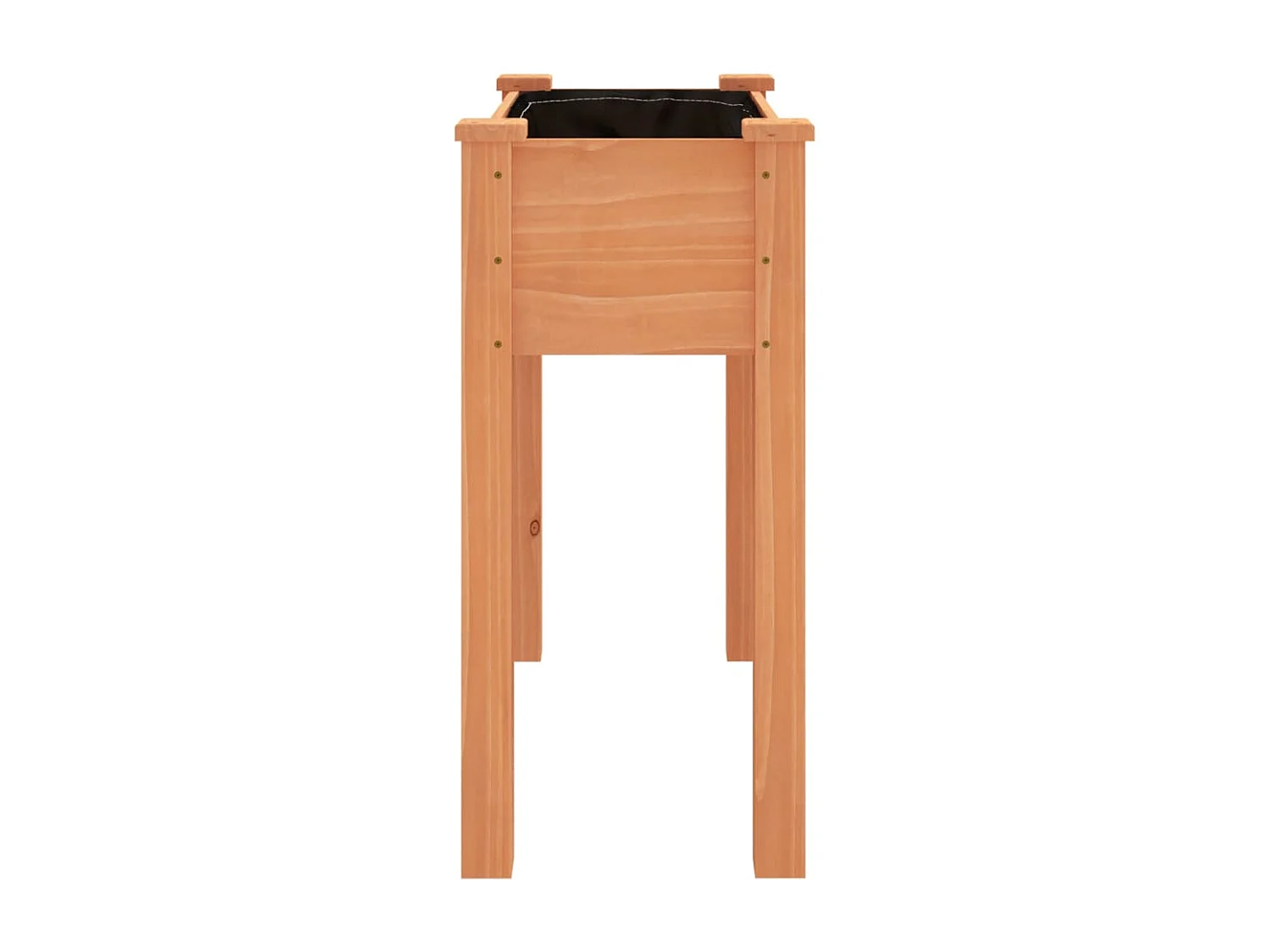 Vaso/floreira c/ forro 71x37x76 cm abeto maciço castanho