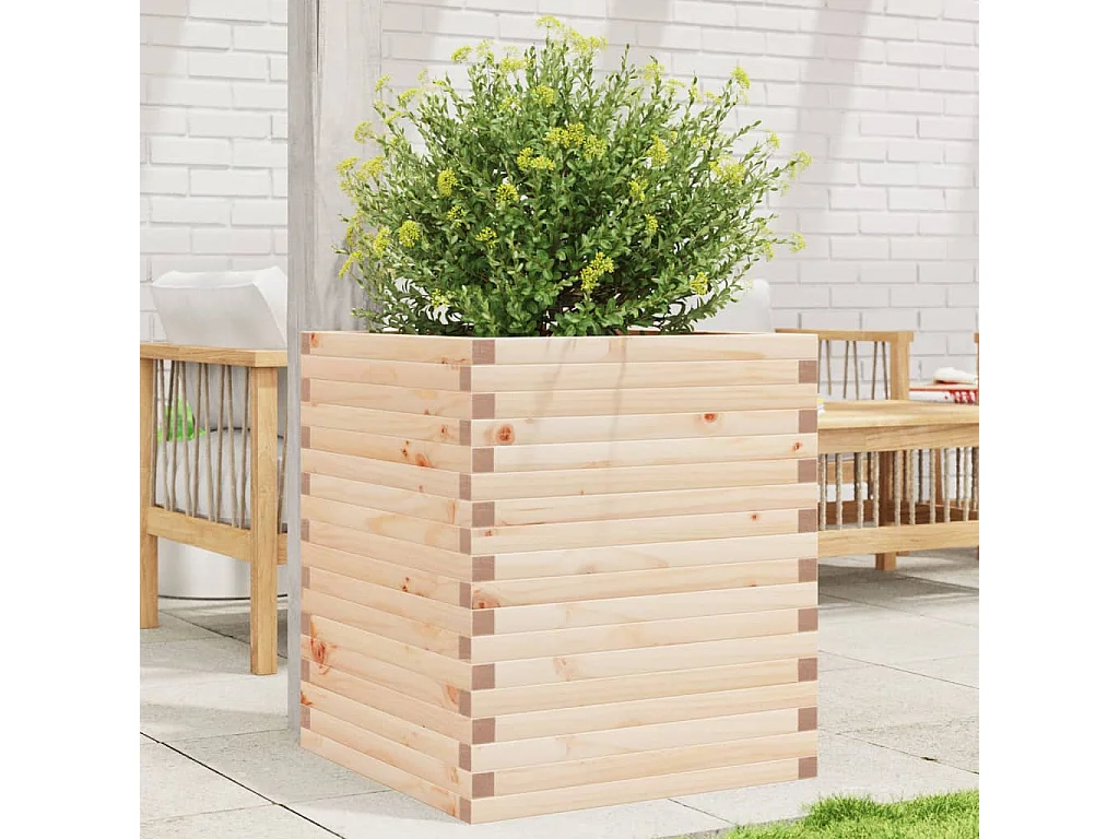 Jardinière 60x60x68,5 cm bois de pin massif