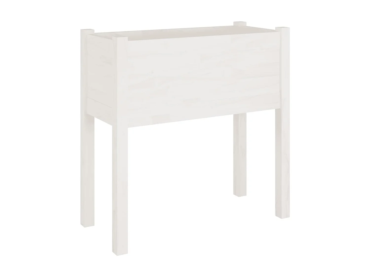 Jardinières 2 pièces Blanc 70x31x70 cm Bois de pin massif