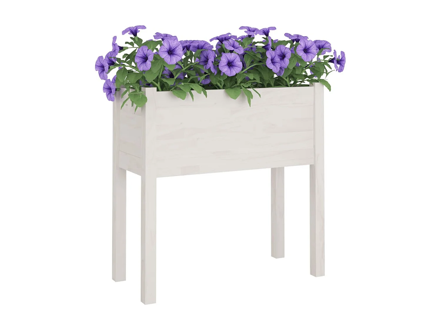 Jardinières 2 pièces Blanc 70x31x70 cm Bois de pin massif