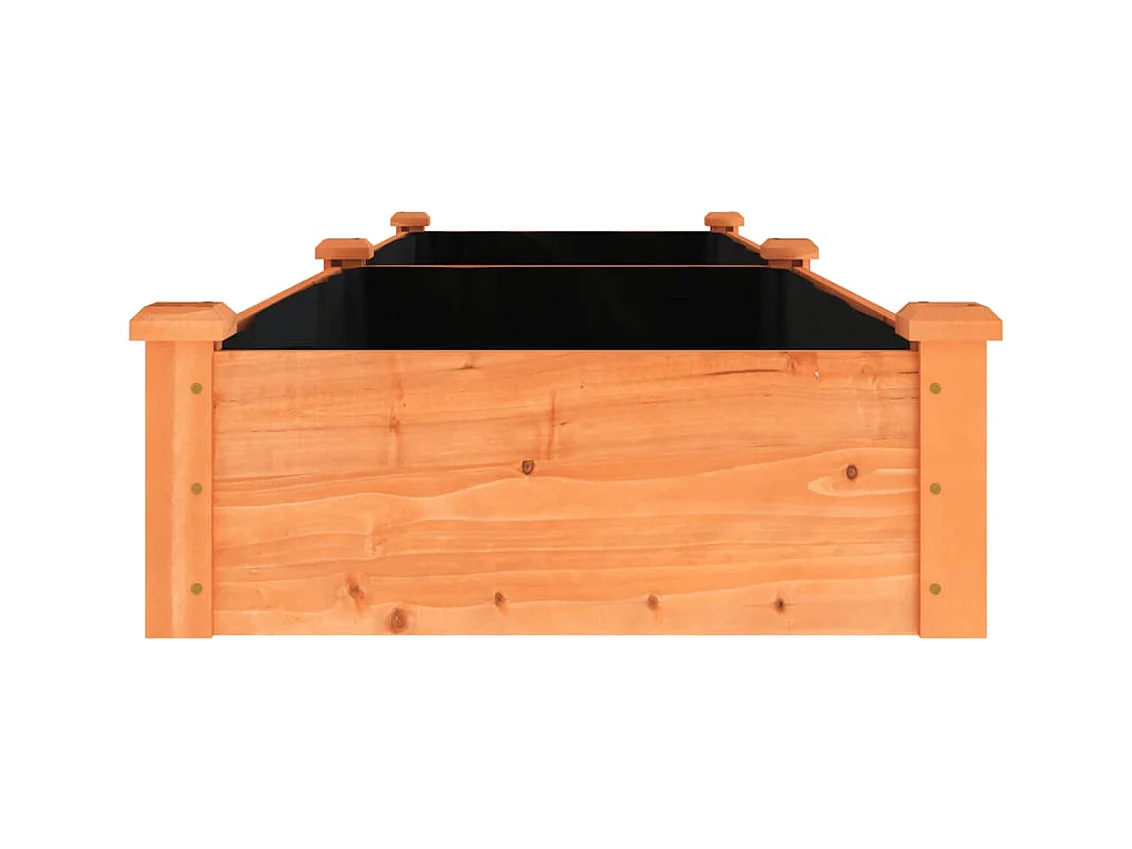 Jardinera arriate con forro madera abeto marrón 240x60x25 cm